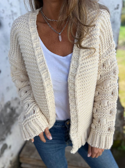 🖤 Cardigan d’Hiver – Maille Épaisse & Coupe Décontractée