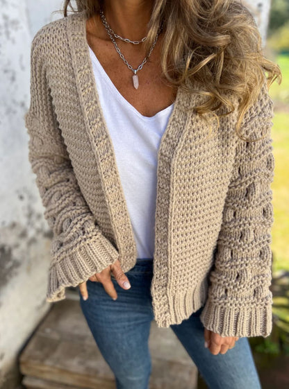 🖤 Cardigan d’Hiver – Maille Épaisse & Coupe Décontractée